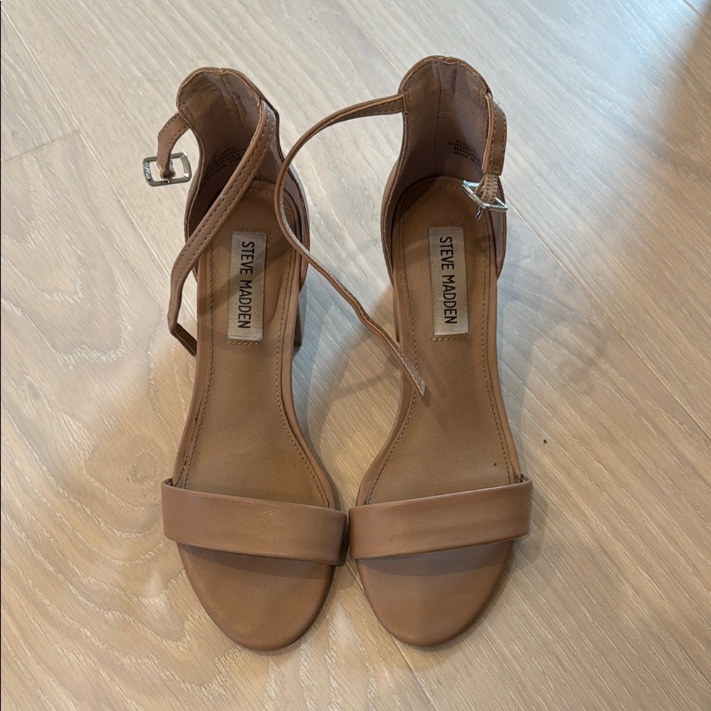 Steve Madden Tan Block Heel Sandals